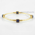 Beautiful 18k Gold Lapis Bangle, 925 Sterling Silver Bangles Jewelry For Wholesale Supplier
